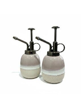 Set of 2 Ceramic Plant Mister With Stainless Steel Pump By Good Little Garden